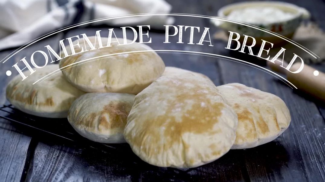 ⁣Homemade Pita Bread